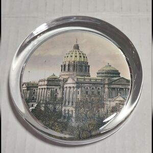 Pennsylvania State Capitol Building Glass Paperweight
